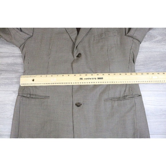 Vtg Ralph Lauren Purple Label Cashmere Houndstooth Men Jacket Blazer 46L - Picture 5 of 14